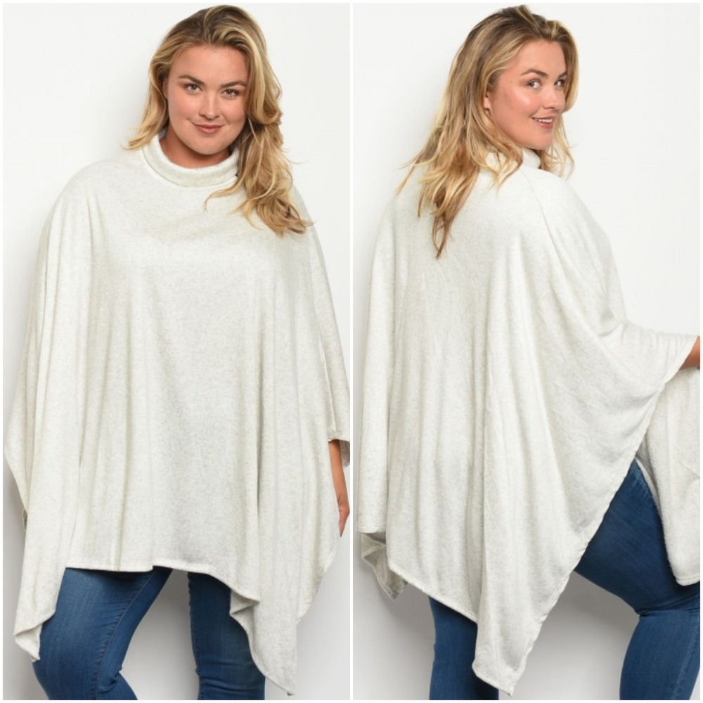 GREY PONCHO - Picture 4 of 4